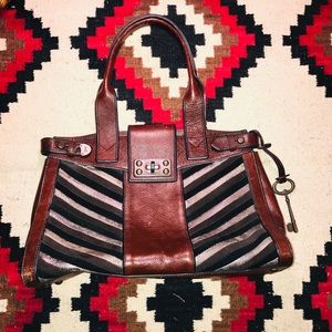 Big Vintage Fossil Handbag